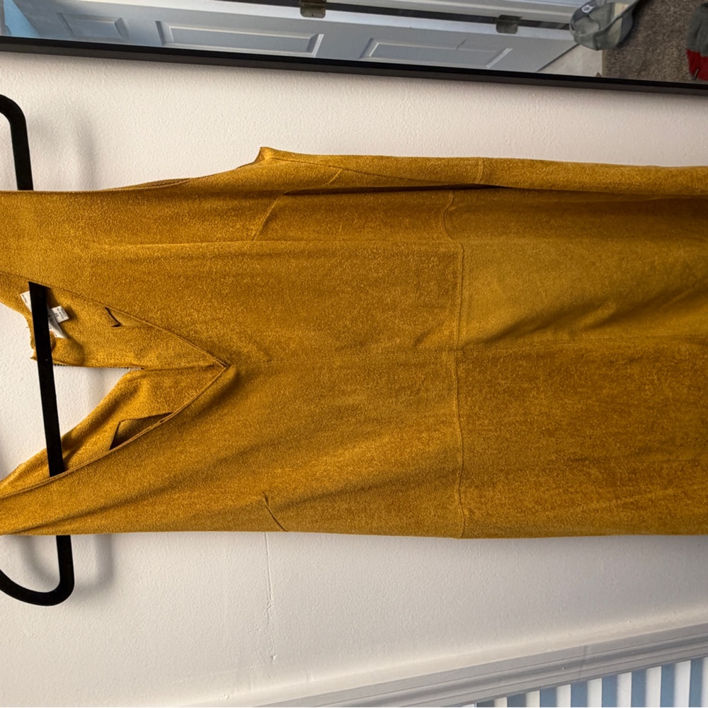 Umgee Mustard Yellow Textured Dress